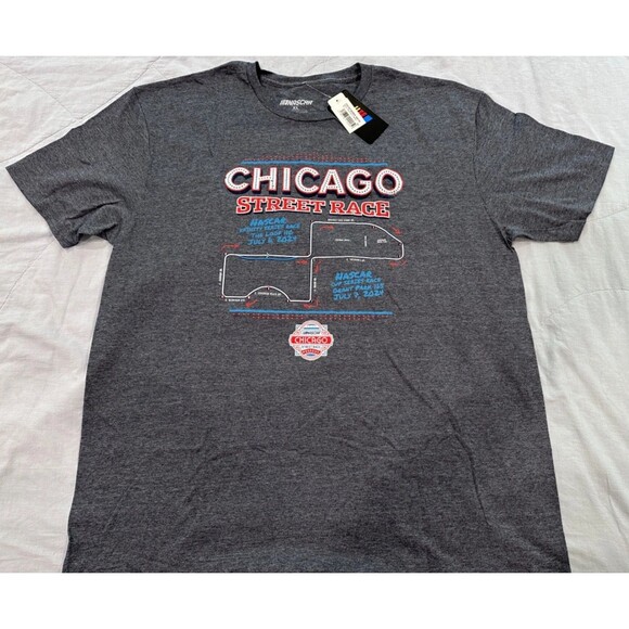 NASCAR Shirt Chicago Street Race Size Small NEW Gray Officially Licensed T-Shirt - Picture 1 of 3